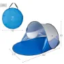 Aktive 62322 Uv50 Popup Vindskjerm Og Strandtelt 120x200x90 Cm unisex, White / blue, 2 places