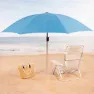 Aktive 62336 Uv50 Ø Stor Tiltbar Strandparasoll 220 Cm unisex, Blue, One Size