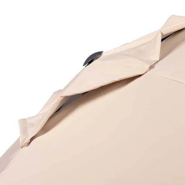 Aktive 62338 Uv50 Ø Stor Tiltbar Sekskantet Vindtett Hageparasoll 230 Cm, Beige, One Size Aktive 62338 Uv50 Ø Stor Tiltbar Sekskantet Vindtett Hageparasoll 230 Cm, Beige, One Size