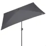Aktive 62350 Uv30 Rektangulær Tiltbar Balkongparasoll 200x125 Cm, Anthracite, One Size