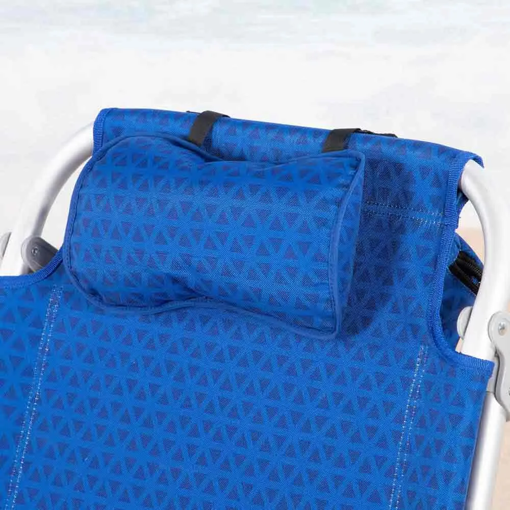 Aktive 62353 Xxl Lav Sammenleggbar Stol Med Flere Posisjoner 57x53x78 Cm unisex, Blue, One Size