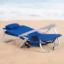 Aktive 62353 Xxl Lav Sammenleggbar Stol Med Flere Posisjoner 57x53x78 Cm unisex, Blue, One Size