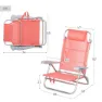Aktive 62665 Flerposisjons Sammenleggbar Lenestol unisex, Coral, One Size