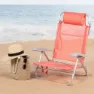 Aktive 62665 Flerposisjons Sammenleggbar Lenestol unisex, Coral, One Size