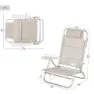 Aktive 62667 Flerposisjons Sammenleggbar Lenestol unisex, Beige, One Size