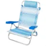 Aktive 62669 Flerposisjons Sammenleggbar Lenestol unisex, Striped blue, One Size