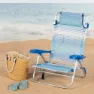 Aktive 62669 Flerposisjons Sammenleggbar Lenestol unisex, Striped blue, One Size