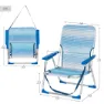 Aktive 62670 Lav Aluminiums Sammenleggbar Stol unisex, Striped blue, One Size