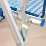Aktive 62670 Lav Aluminiums Sammenleggbar Stol unisex, Striped blue, One Size