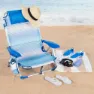 Aktive 62671 Lav Sammenleggbar Stol I Flere Posisjoner Av Aluminium unisex, Striped blue, One Size