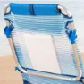 Aktive 62671 Lav Sammenleggbar Stol I Flere Posisjoner Av Aluminium unisex, Striped blue, One Size
