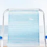 Aktive 62673 Aluminium Multiposisjons Sammenleggbar Stol unisex, Striped blue, One Size