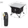 Aktive 63043 34x38x30cm Sammenleggbart Campingbord unisex, Grey / black, 34 x 38 x 30cm