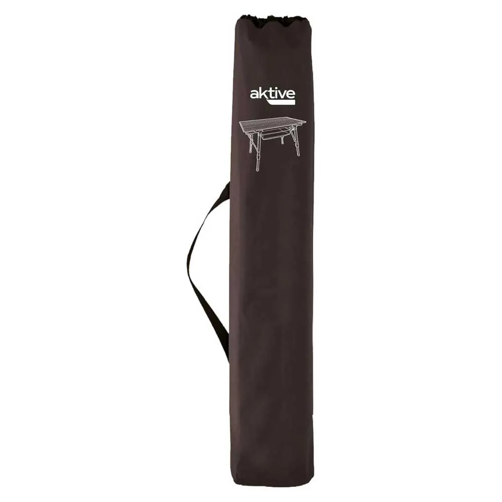 Aktive 63052 Sammenleggbart Campingbord unisex, Alum, 90 x 51 x 45-70cm