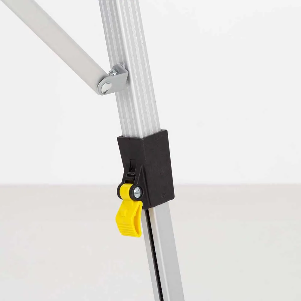 Aktive 63052 Sammenleggbart Campingbord unisex, Alum, 90 x 51 x 45-70cm