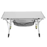 Aktive 63052 Sammenleggbart Campingbord unisex, Alum, 90 x 51 x 45-70cm