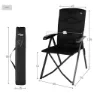 Aktive 63058 Multiposisjon Polstret Sammenleggbar Stol unisex, Black, 56 x 76 x 109cm