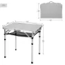 Aktive 63085 Sammenleggbart Campingbord unisex, Beige, 60 x 45 x 56cm