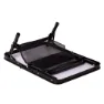 Aktive 63086 Høydejusterbart Sammenleggbart Campingbord unisex, Black, 60 x 45 x 27/56cm