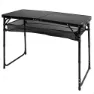 Aktive 63089 Høydejusterbart Sammenleggbart Campingbord unisex, Black, 120 x 60 x 60/70cm