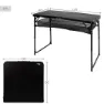 Aktive 63089 Høydejusterbart Sammenleggbart Campingbord unisex, Black, 120 x 60 x 60/70cm
