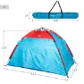 Aktive 63120 Vindskjerm Og Strandtelt 213x133x120 Cm unisex, Blue / red, 4 places