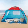 Aktive 63120 Vindskjerm Og Strandtelt 213x133x120 Cm unisex, Blue / red, 4 places