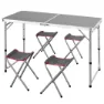 Aktive 63161 Klappbord Med Benker unisex, Grey, One Size