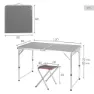 Aktive 63161 Klappbord Med Benker unisex, Grey, One Size