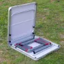 Aktive 63161 Klappbord Med Benker unisex, Grey, One Size