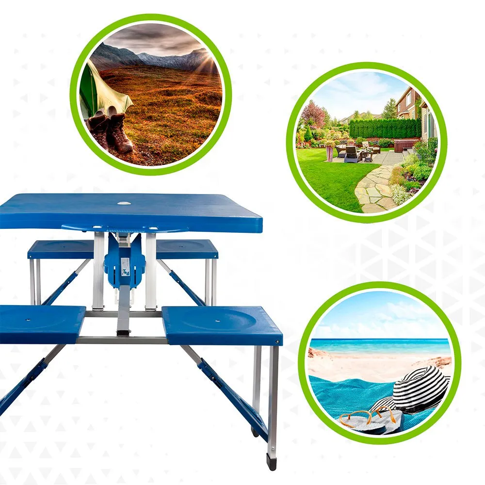 Aktive 85x64x67 Cm With Seat Table Refurbished, Blue, One Size Aktive 85x64x67 Cm With Seat Table Refurbished, Blue, One Size