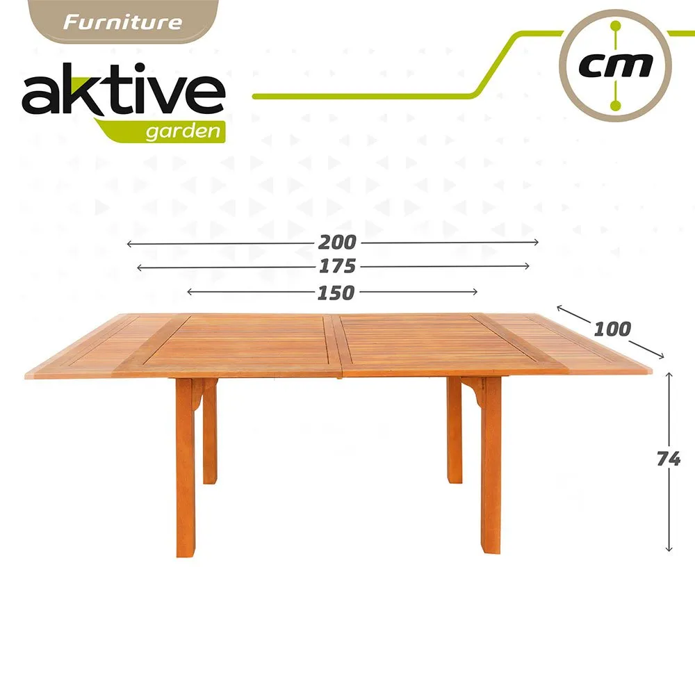 Aktive Akasie Utredningstabell 150x100x74 Cm unisex, Brown, One Size