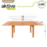 Aktive Akasie Utredningstabell 150x100x74 Cm unisex, Brown, One Size