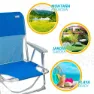 Aktive Aluminium Fast Sammenleggbar Stol Med Håndtak 55x34x71 Cm unisex, Blue, One Size