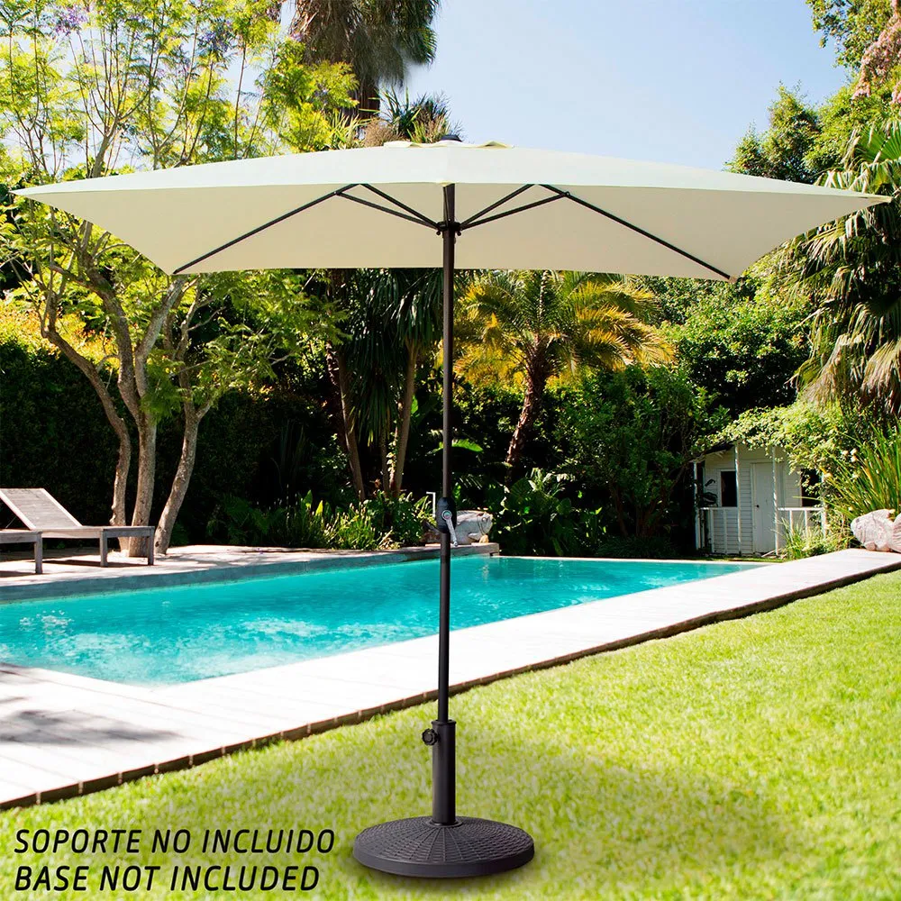 Aktive Aluminium Firkantet Parasoll Med Uv-beskyttelse For Høy Stang 270x270 Cm 38 Mm 260 Cm unisex, Beige, One Size Aktive Aluminium Firkantet Parasoll Med Uv-beskyttelse For Høy Stang 270x270 Cm 38 Mm 260 Cm unisex, Beige, One Size