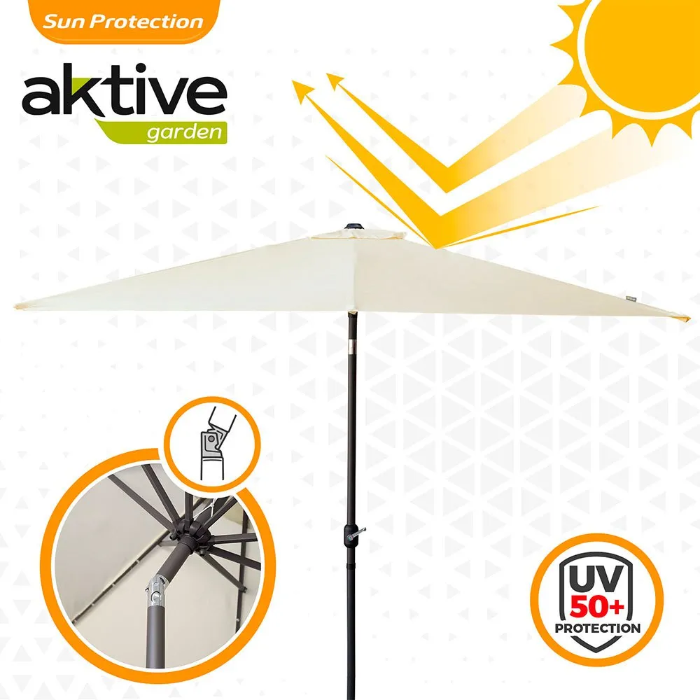 Aktive Aluminium Firkantet Parasoll Med Uv-beskyttelse For Høy Stang 270x270 Cm 38 Mm 260 Cm unisex, Beige, One Size Aktive Aluminium Firkantet Parasoll Med Uv-beskyttelse For Høy Stang 270x270 Cm 38 Mm 260 Cm unisex, Beige, One Size