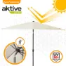 Aktive Aluminium Firkantet Parasoll Med Uv-beskyttelse For Høy Stang 270x270 Cm 38 Mm 260 Cm unisex, Beige, One Size