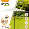 Aktive Aluminium Firkantet Parasoll Med Uv-beskyttelse For Høy Stang 270x270 Cm 38 Mm 260 Cm unisex, Beige, One Size