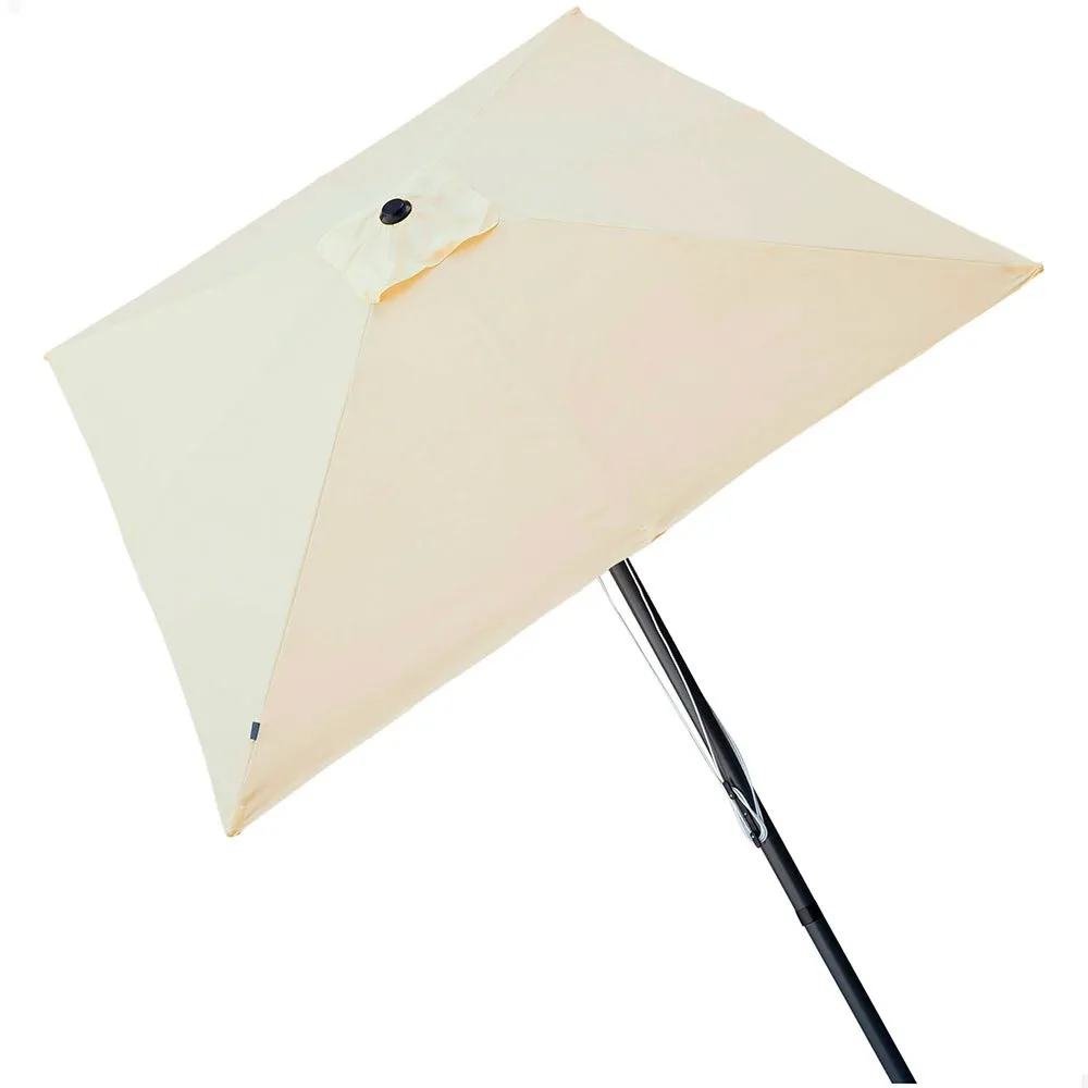 Aktive Aluminium Firkantet Stolpe Høyde Uv-beskyttelse Parasol Dobbelt Trinsesystem 300x300 Cm 48 Mm 270 Cm unisex, Beige, One Size
