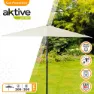 Aktive Aluminium Firkantet Stolpe Høyde Uv-beskyttelse Parasol Dobbelt Trinsesystem 300x300 Cm 48 Mm 270 Cm unisex, Beige, One Size
