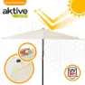 Aktive Aluminium Firkantet Stolpe Høyde Uv-beskyttelse Parasol Dobbelt Trinsesystem 300x300 Cm 48 Mm 270 Cm unisex, Beige, One Size