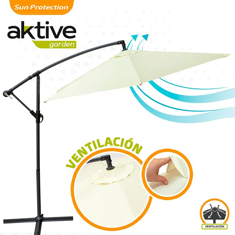 Aktive Aluminium Høyde På Eksentrisk Bananhagepåle 48-42 Mm 300 Cm 245 Cm unisex, Beige, One Size