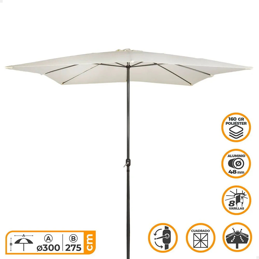 Aktive Aluminium Høyde På Firkantstolpe 300x300 Cm 48 Mm 250 Cm unisex, Beige, One Size