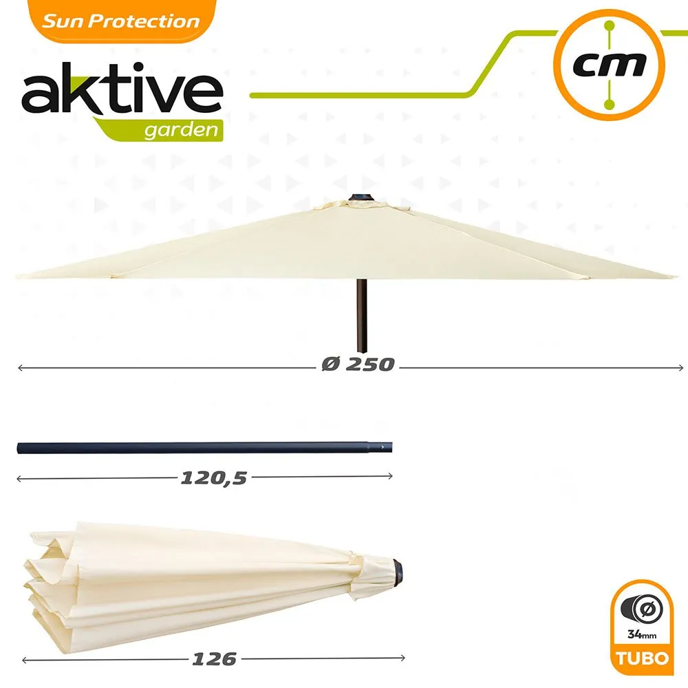 Aktive Aluminium Høyde På Sekskantet Stolpe 250 Cm 34 Mm 240 Cm unisex, Cream, One Size