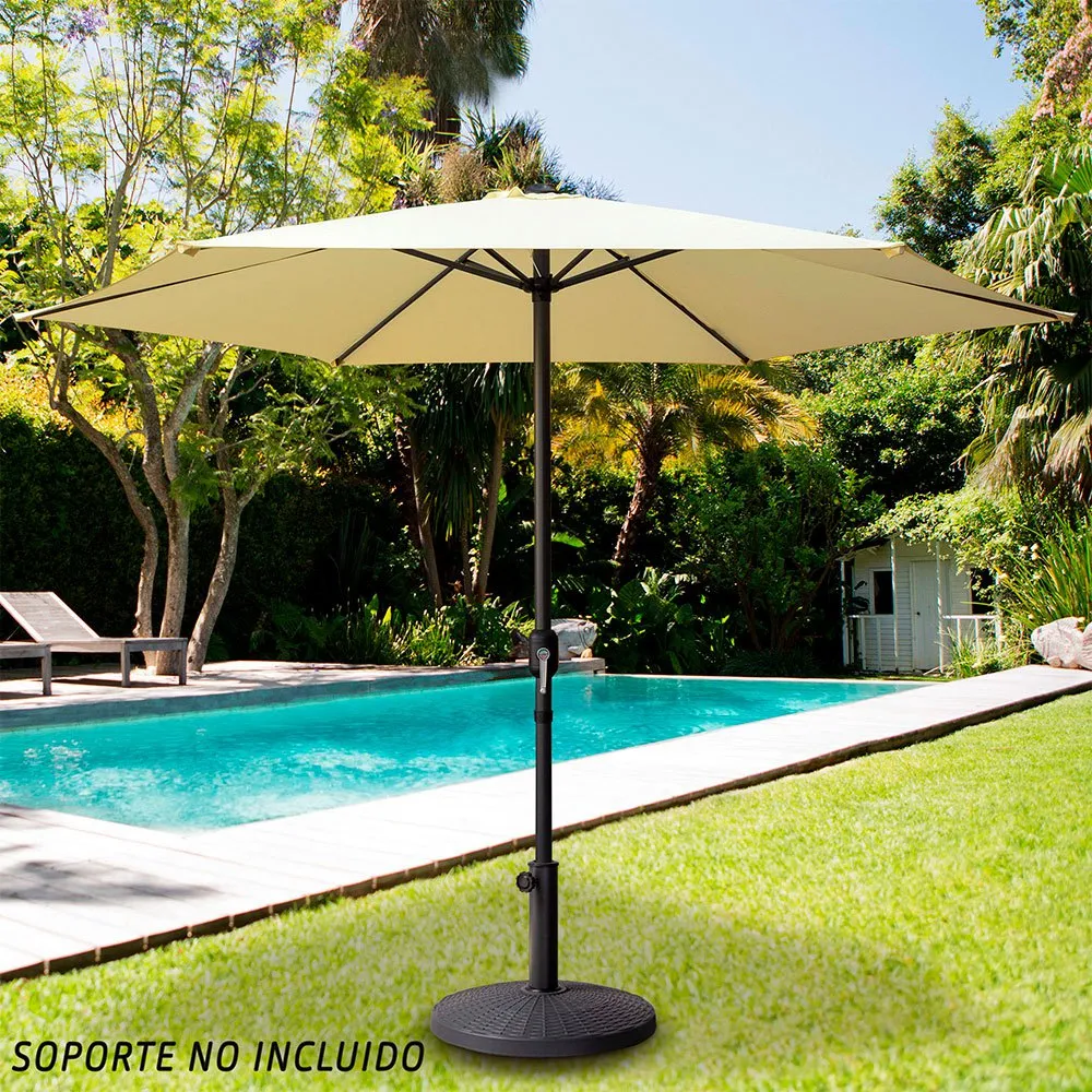 Aktive Aluminium Høyde På Sekskantet Stolpe 250 Cm 34 Mm 240 Cm unisex, Cream, One Size