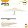 Aktive Aluminium Høyde På Sekskantet Stolpe 250 Cm 34 Mm 240 Cm unisex, Cream, One Size
