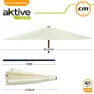 Aktive Aluminium Høyde På Sekskantet Stolpe 270 Cm 38 Mm 240 Cm unisex, Cream, One Size