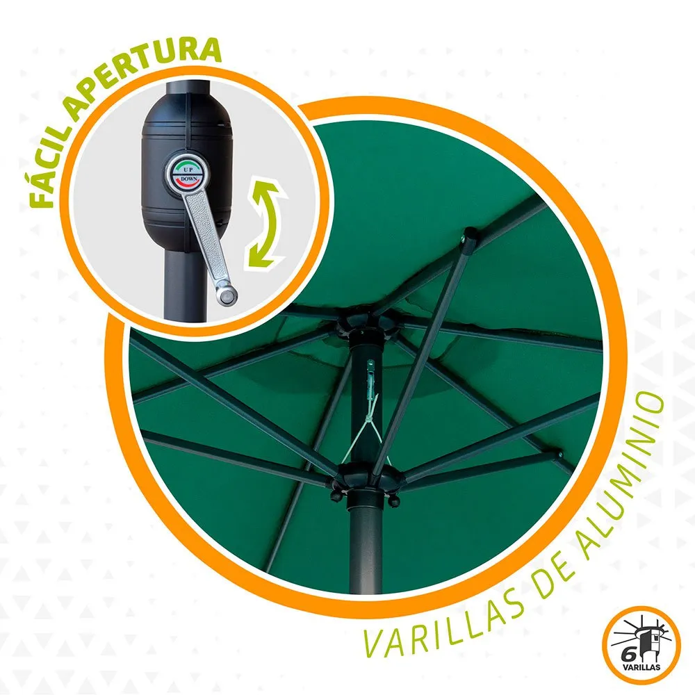 Aktive Aluminium Høyde På Stang Til Sekskantet Parasoll 300 Cm 48 Mm 245 Cm unisex, Green, One Size Aktive Aluminium Høyde På Stang Til Sekskantet Parasoll 300 Cm 48 Mm 245 Cm unisex, Green, One Size