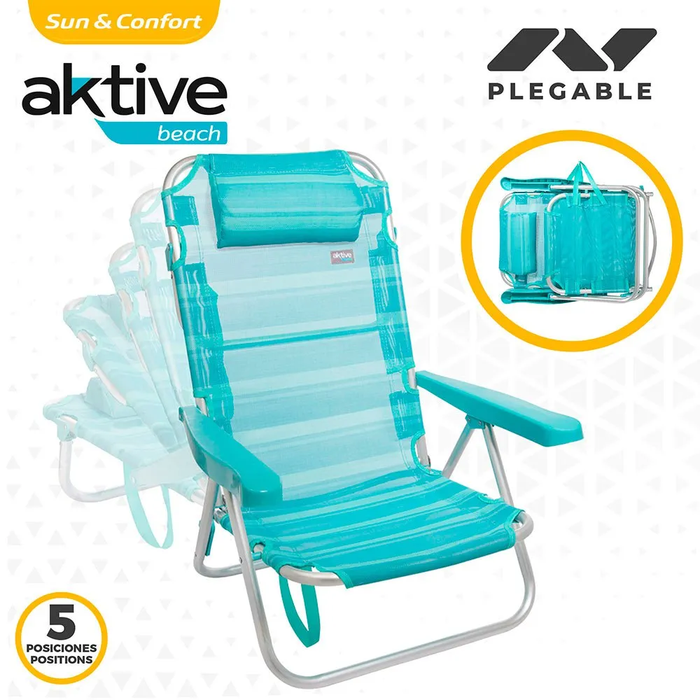 Aktive Aluminium Multiposisjons Sammenleggbar Stol 62x48x83 Cm unisex Aktive Aluminium Multiposisjons Sammenleggbar Stol 62x48x83 Cm unisex