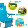 Aktive Aluminium Sammenleggbar Stolryggsekk 5 Posisjoner 66x58x80 Cm unisex, Blue, One Size